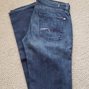 ✴7 For All Mankind Straight w/ Swarovski Crystal